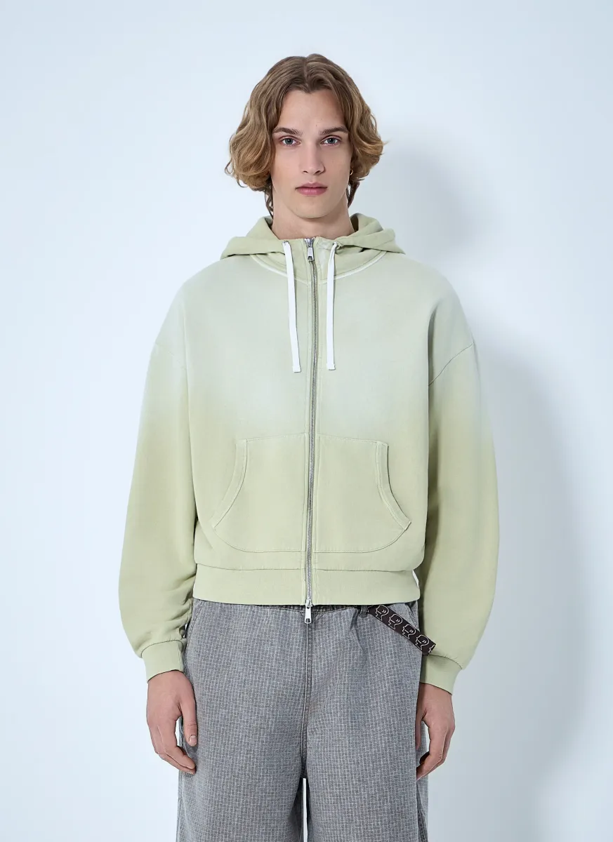 Padded Elbow Zip-Up Hoodie