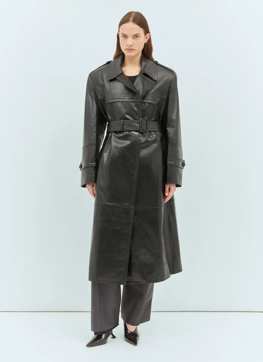 Nappa Leather Trench Coat