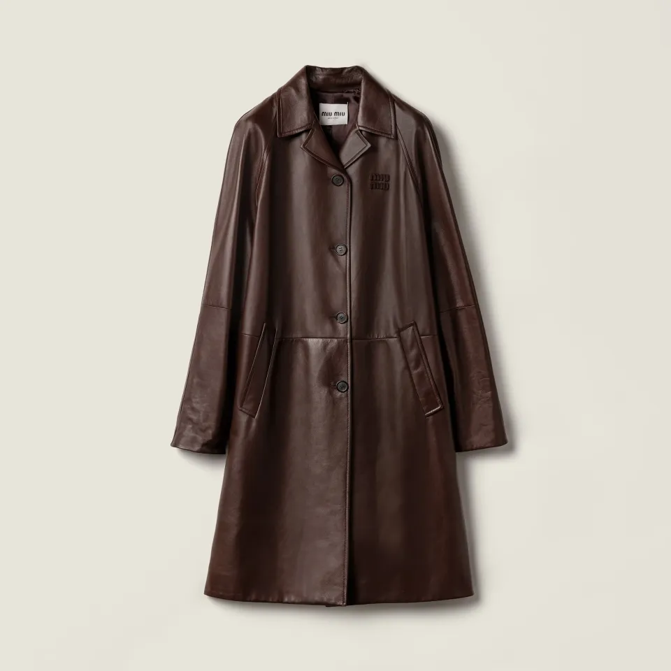 Nappa leather coat