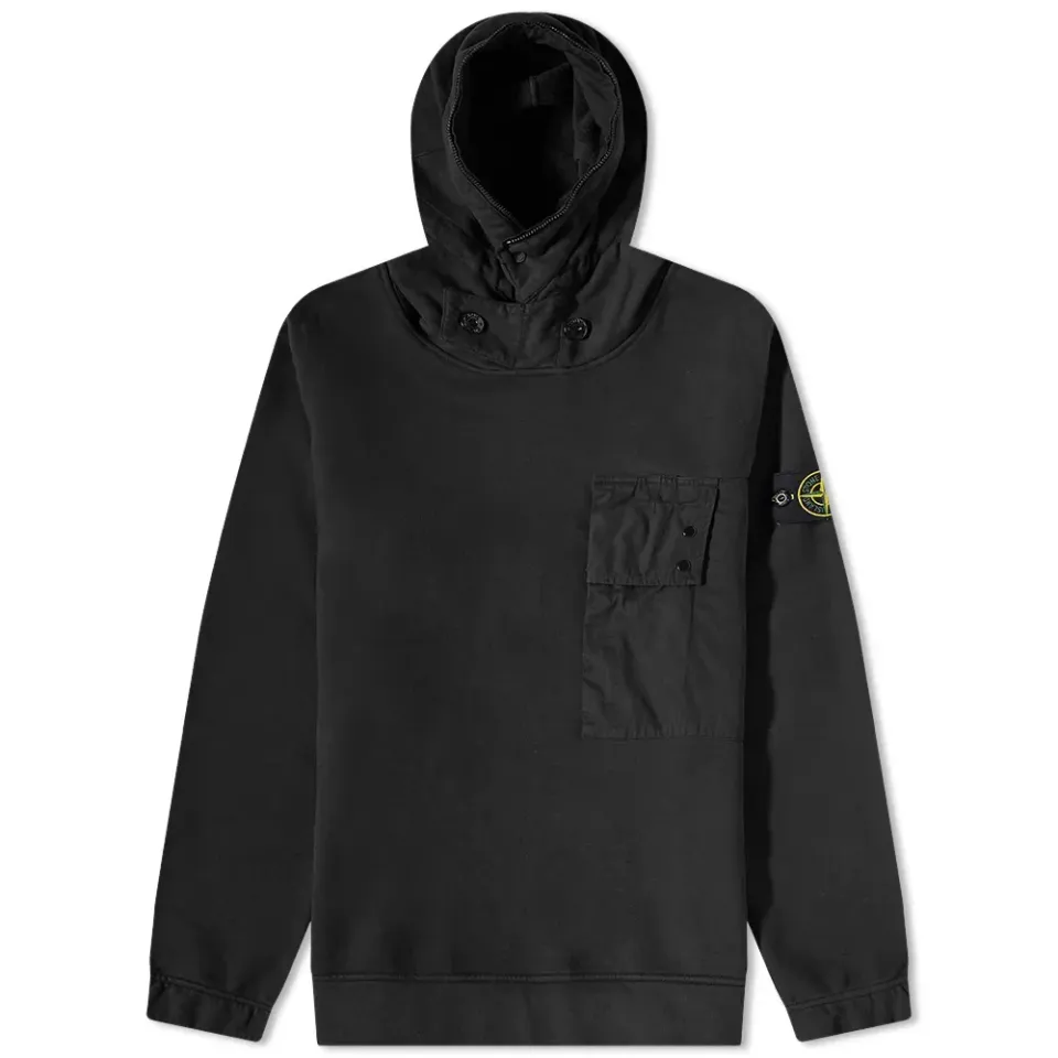 Button Detail Hoodie