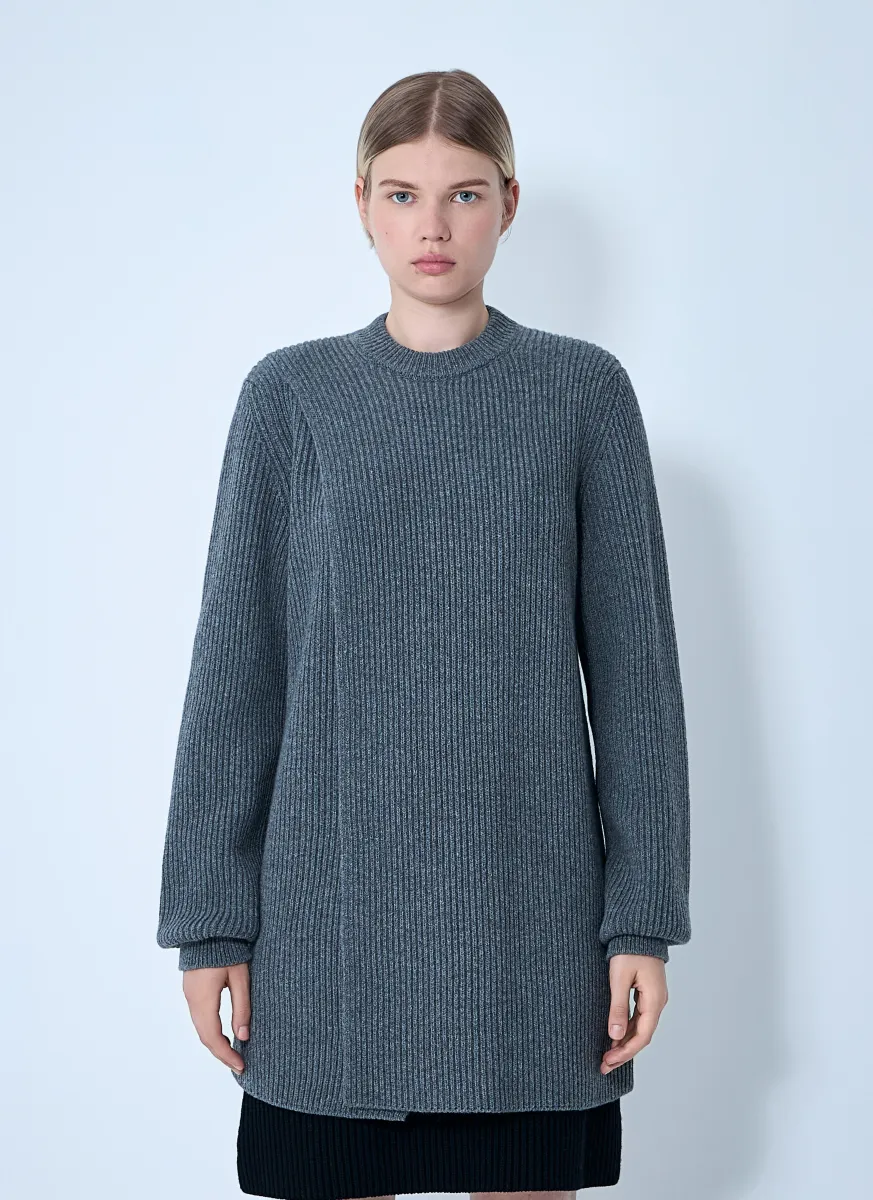 Overlapped Panel Sweater
