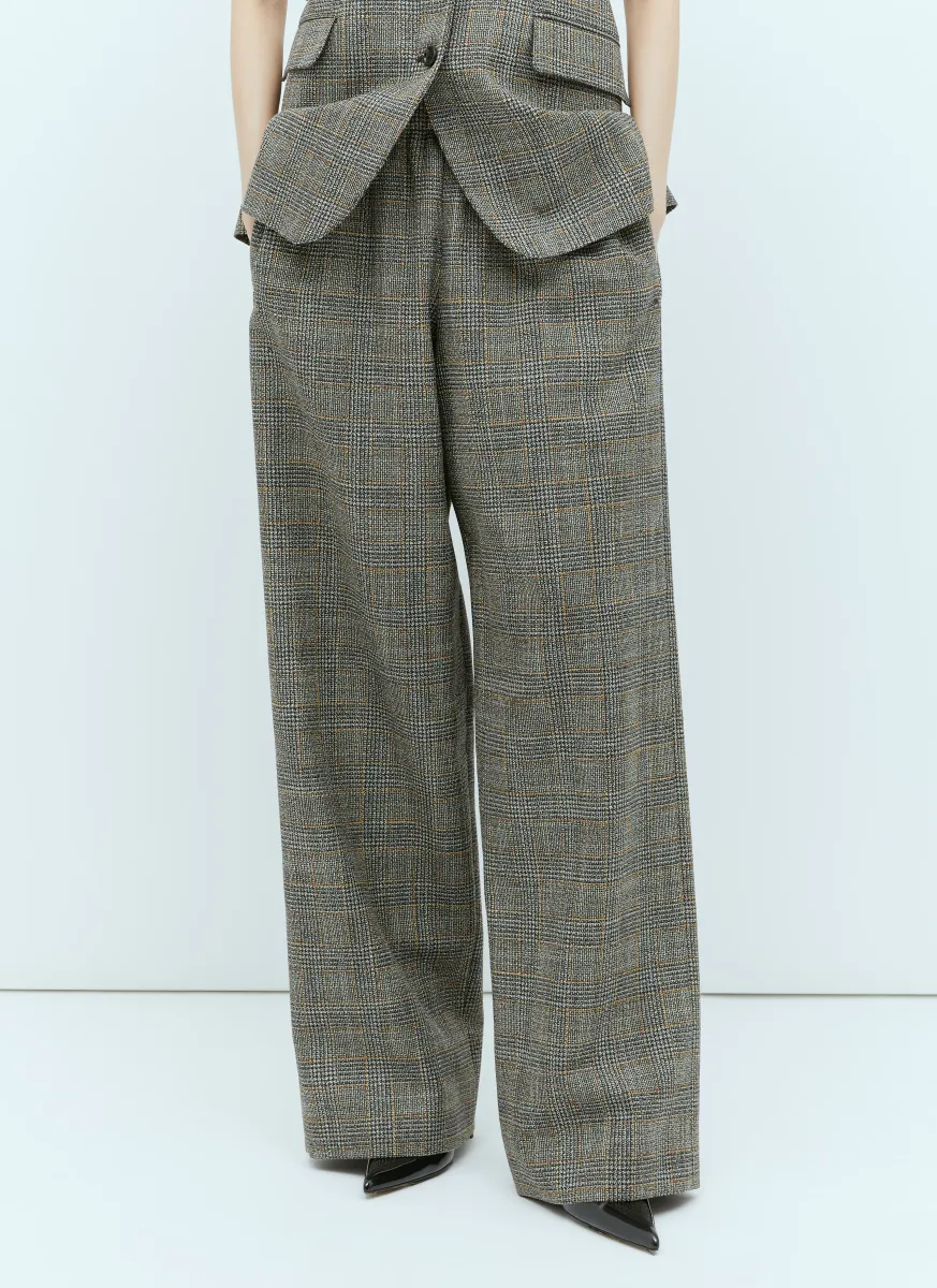 Prince Of Wales Wool Pants
