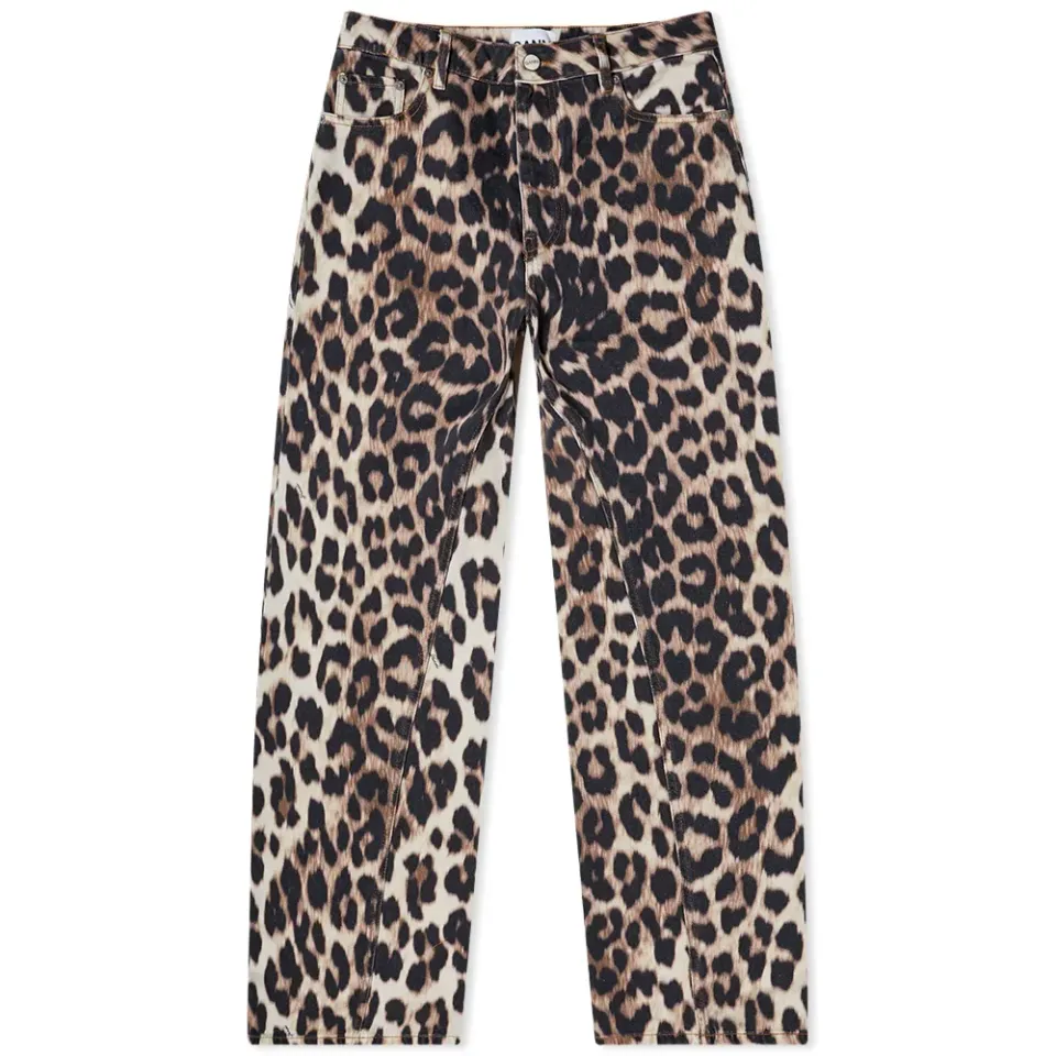Printed Denim Leopard Jeans