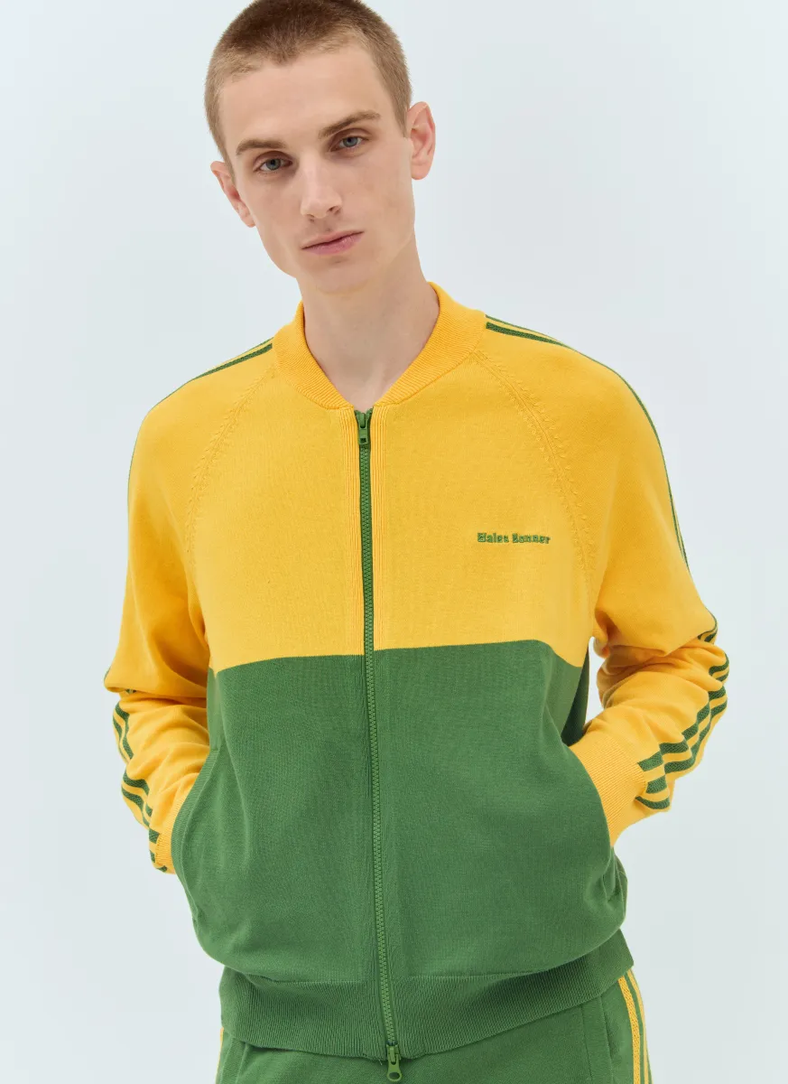 Knit Zip-Up Track Jacket