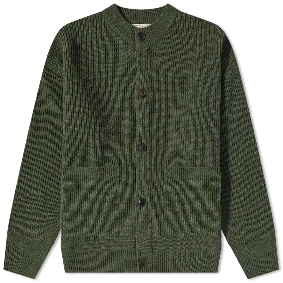 Heavy Wool Round Cardigan