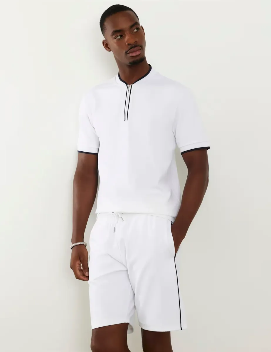 Slim Fit Pure Cotton Short Sleeve Polo Shirt White