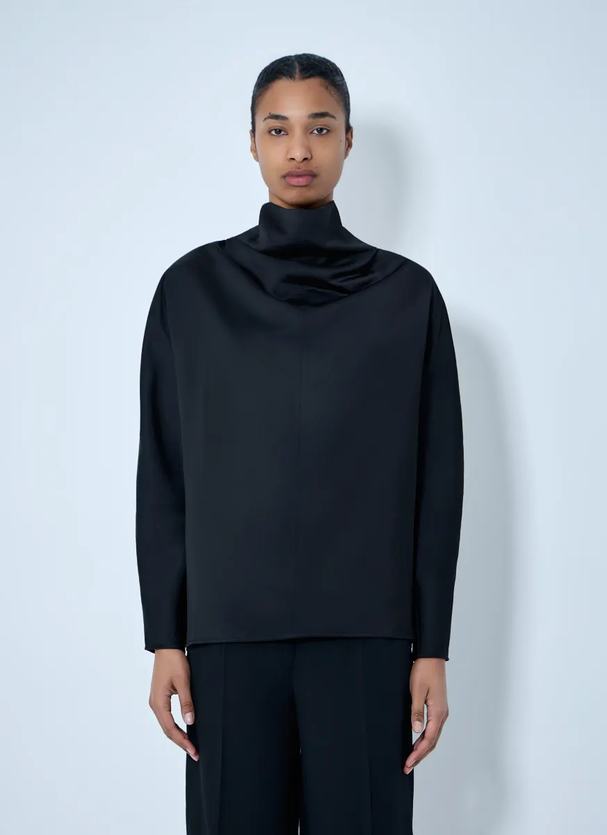 High-Neck Long Sleeve Top