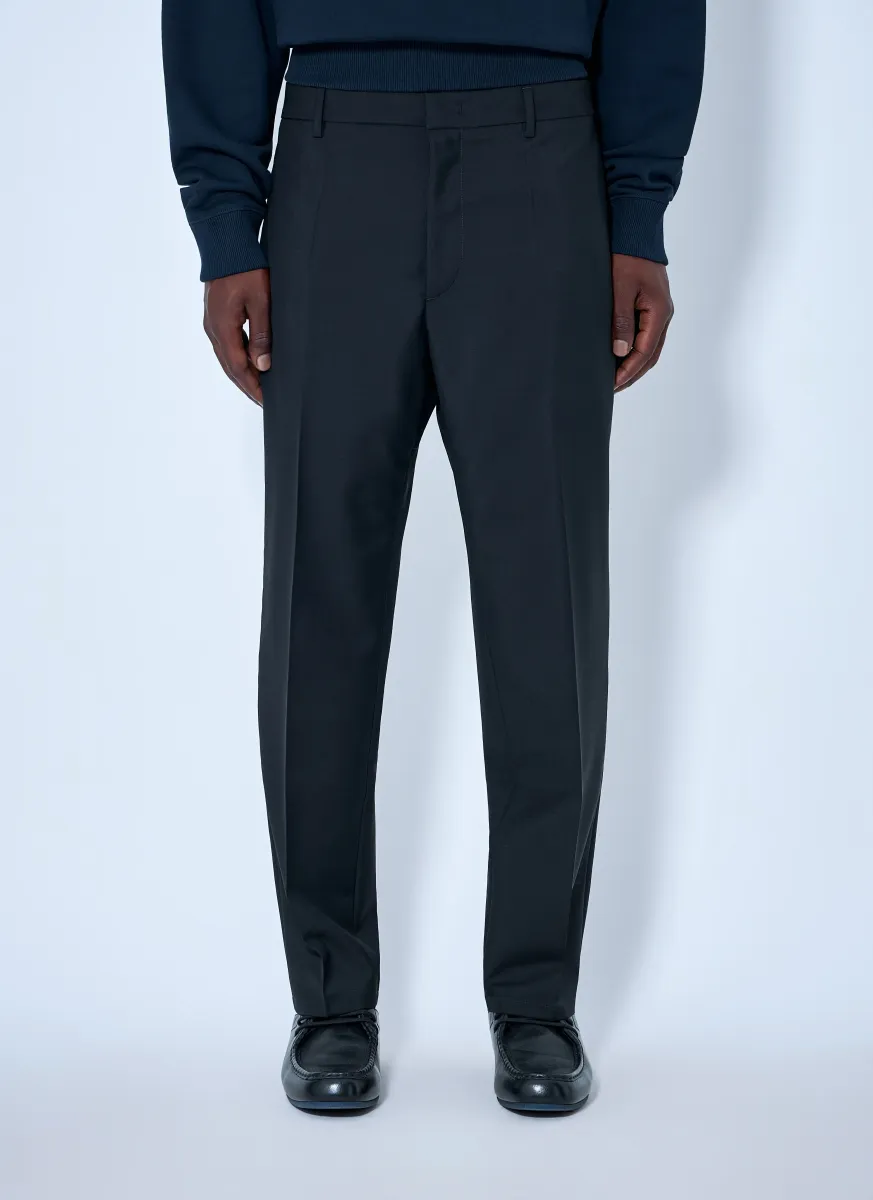 Tapered Cropped-Leg Trousers