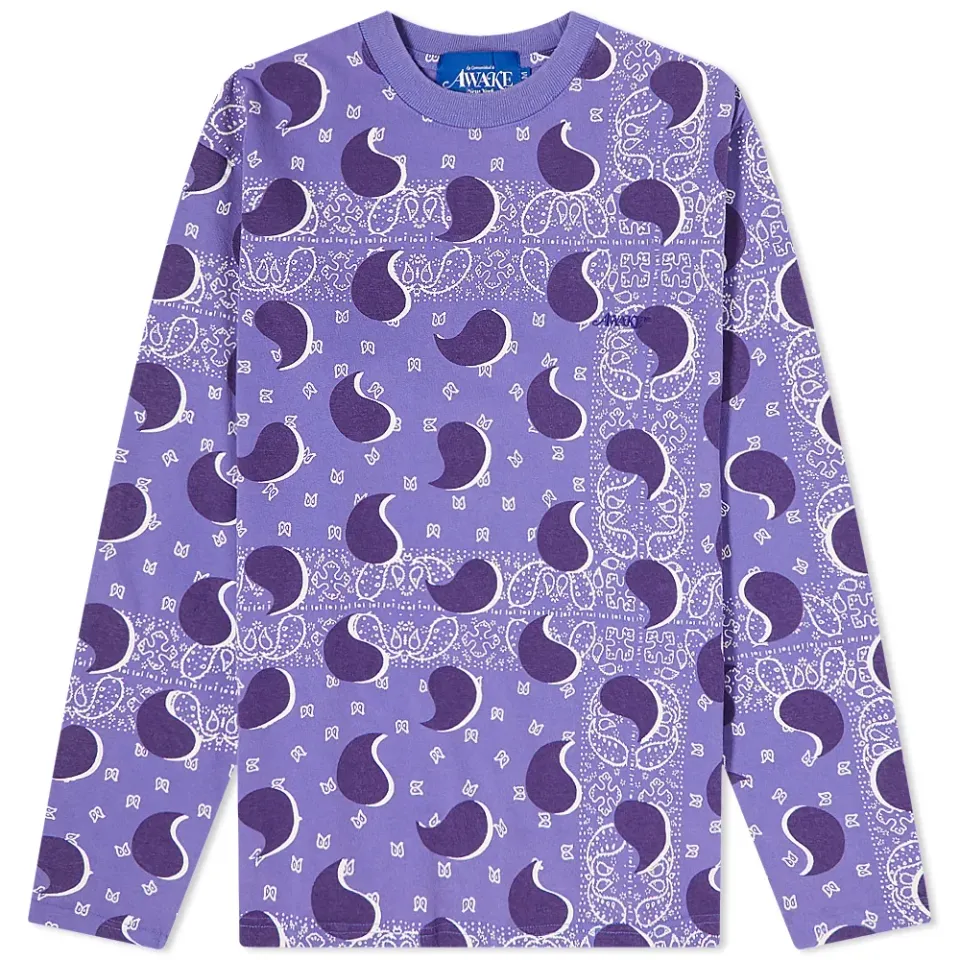 Long Sleeve Big Paisley T-Shirt