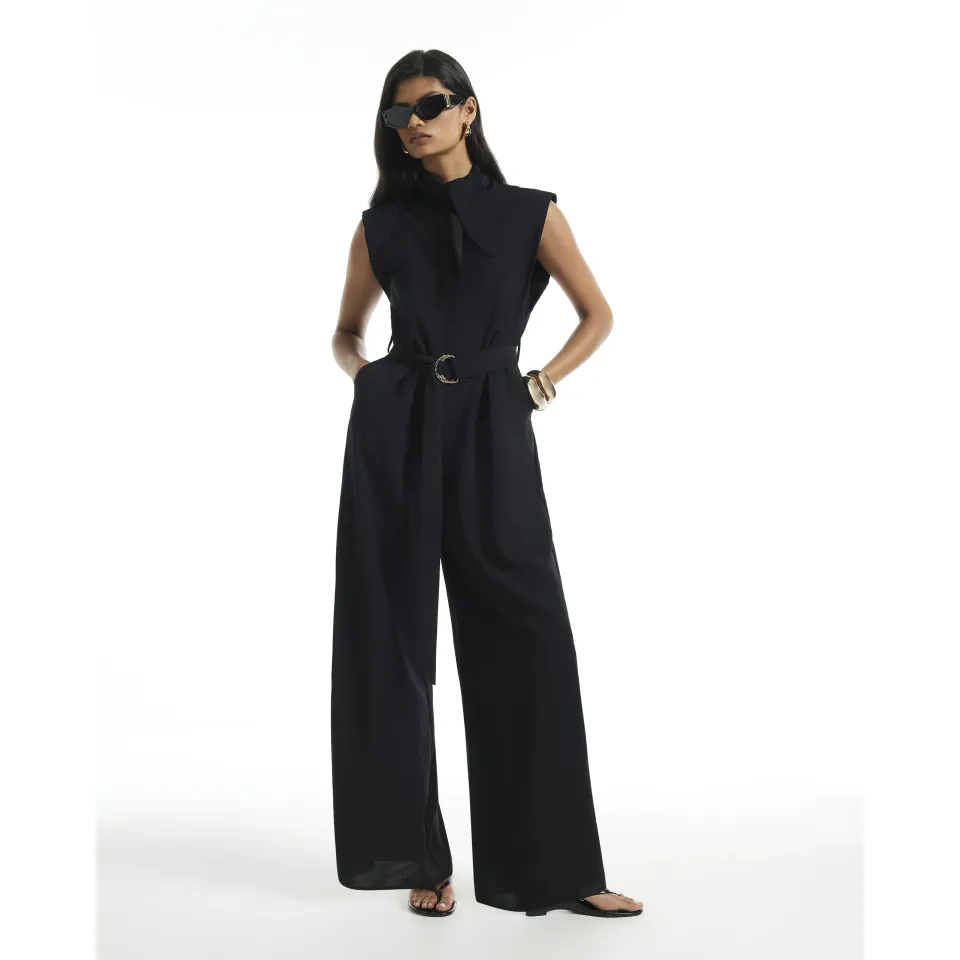 Neck Tie Jumpsuit