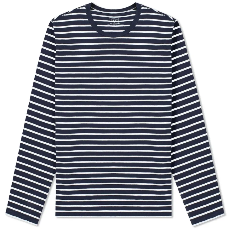 Long Sleeve Marine Stripe Crew Tee