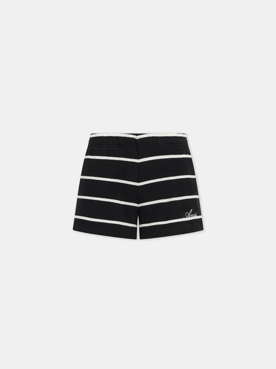 WOMEN - WOMEN'S STRIPED SWEATSHORT - Black