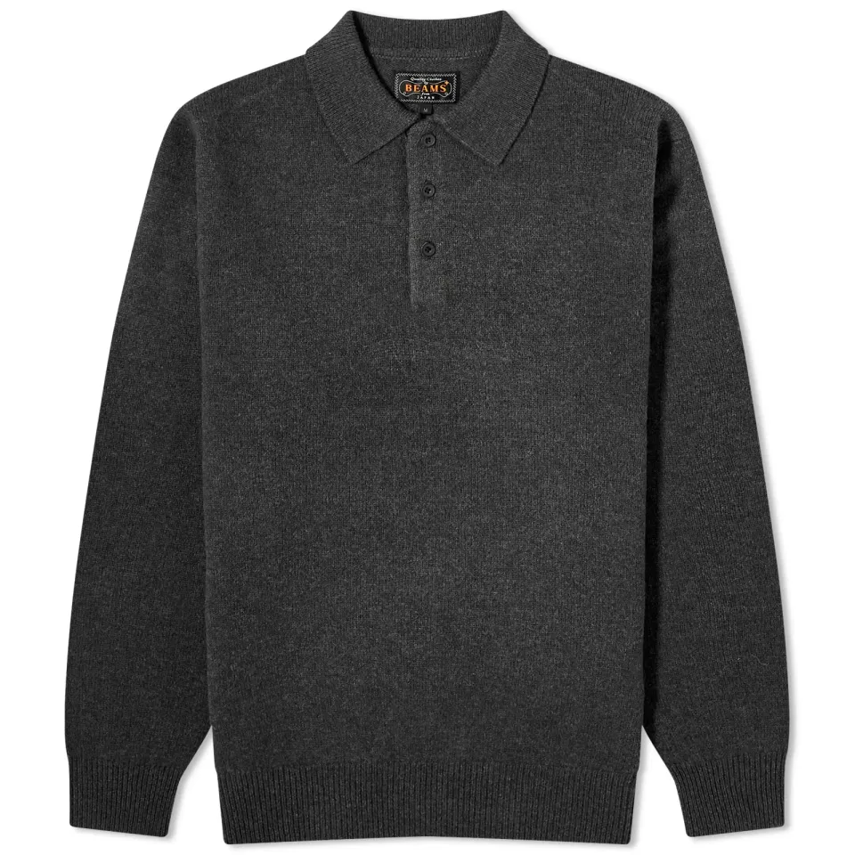 Long Sleeve Knit Polo