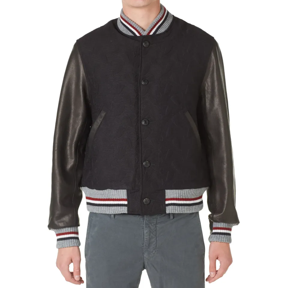 Whale Stamp Varsity Jacket