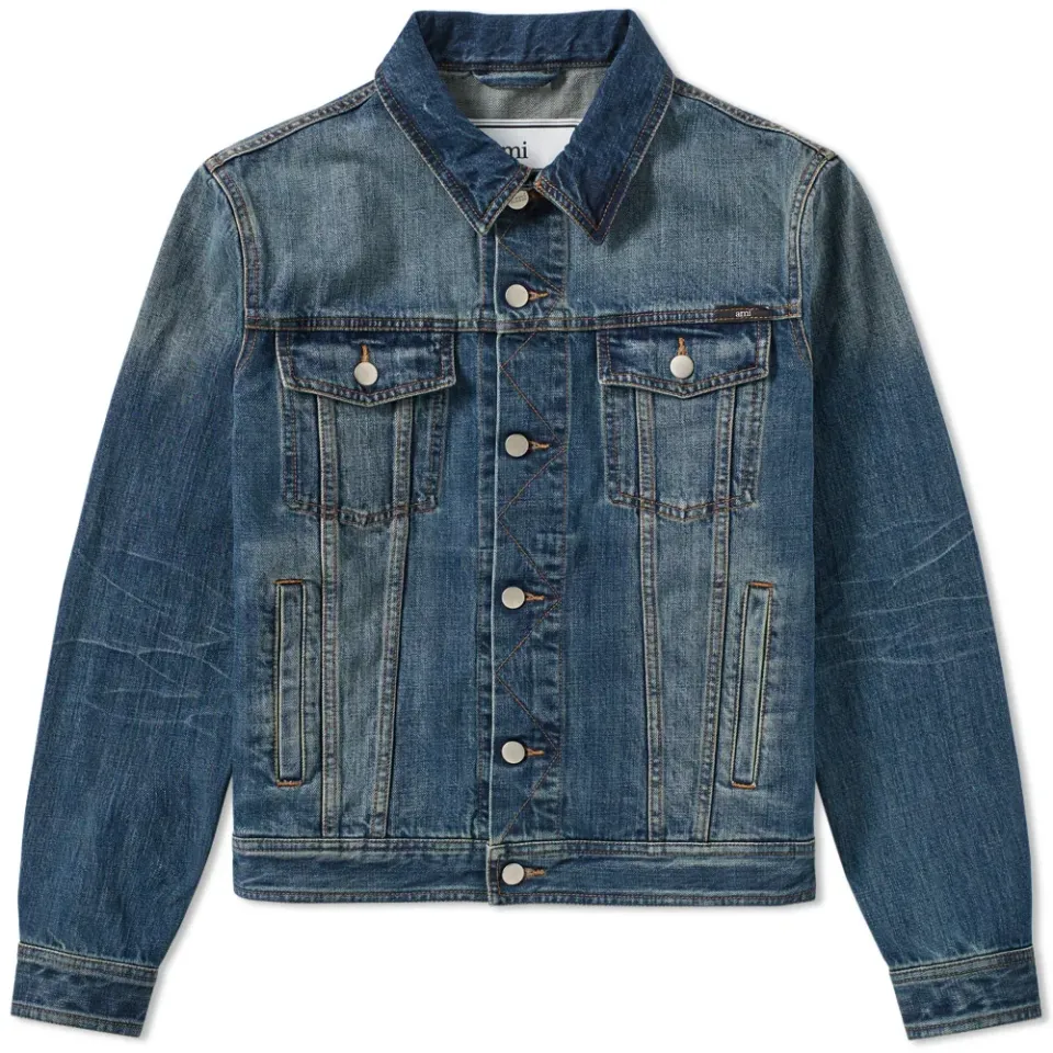 AMI Pocket Logo Denim Jacket