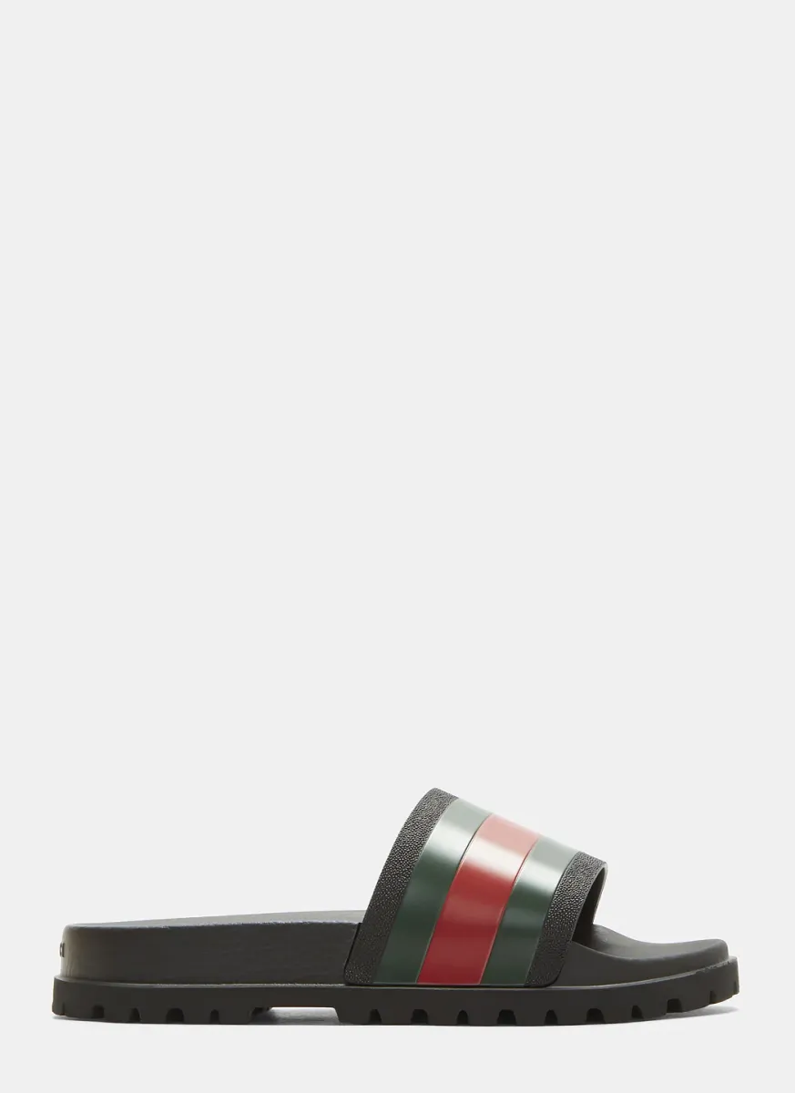 Tricolor Stripe Sandals