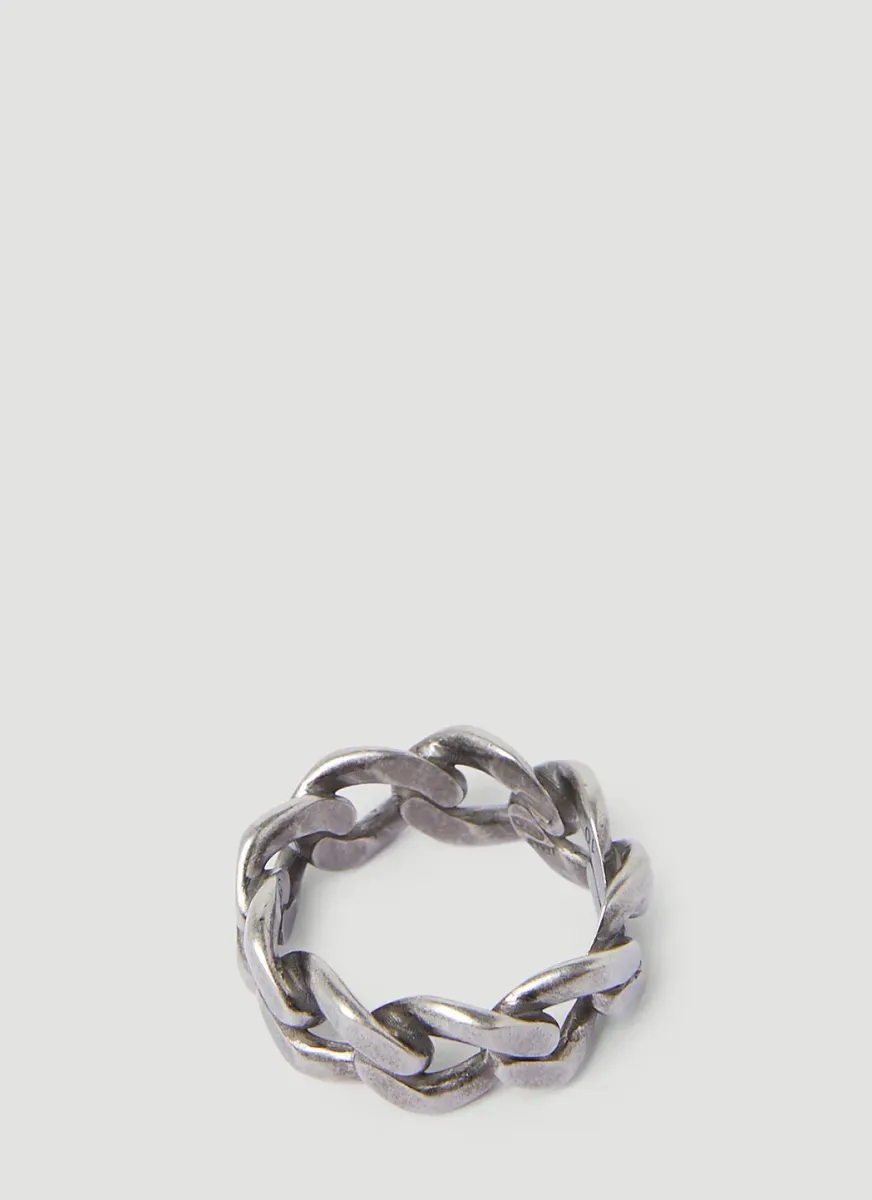 Antiqued Curb Chain Ring