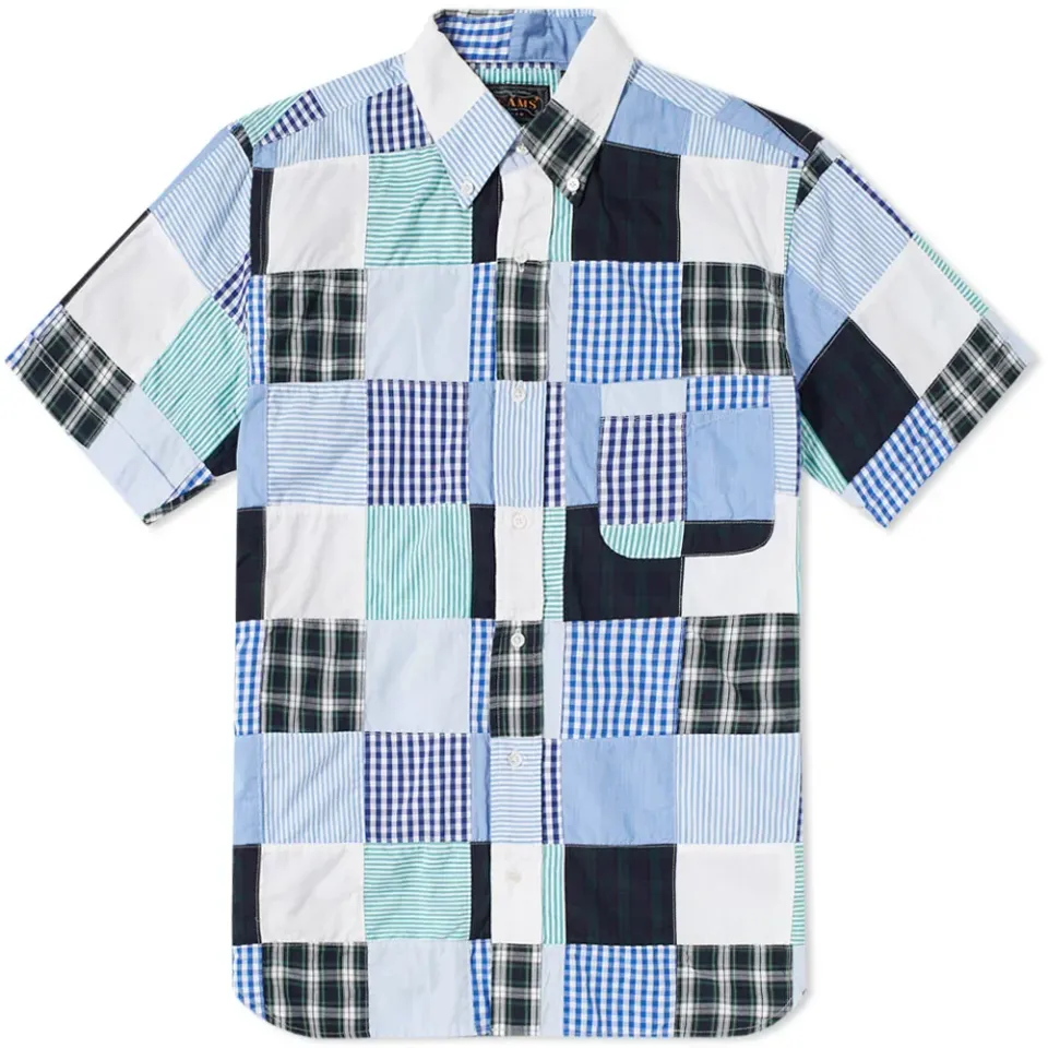Short Sleeve Patchwork Shirt