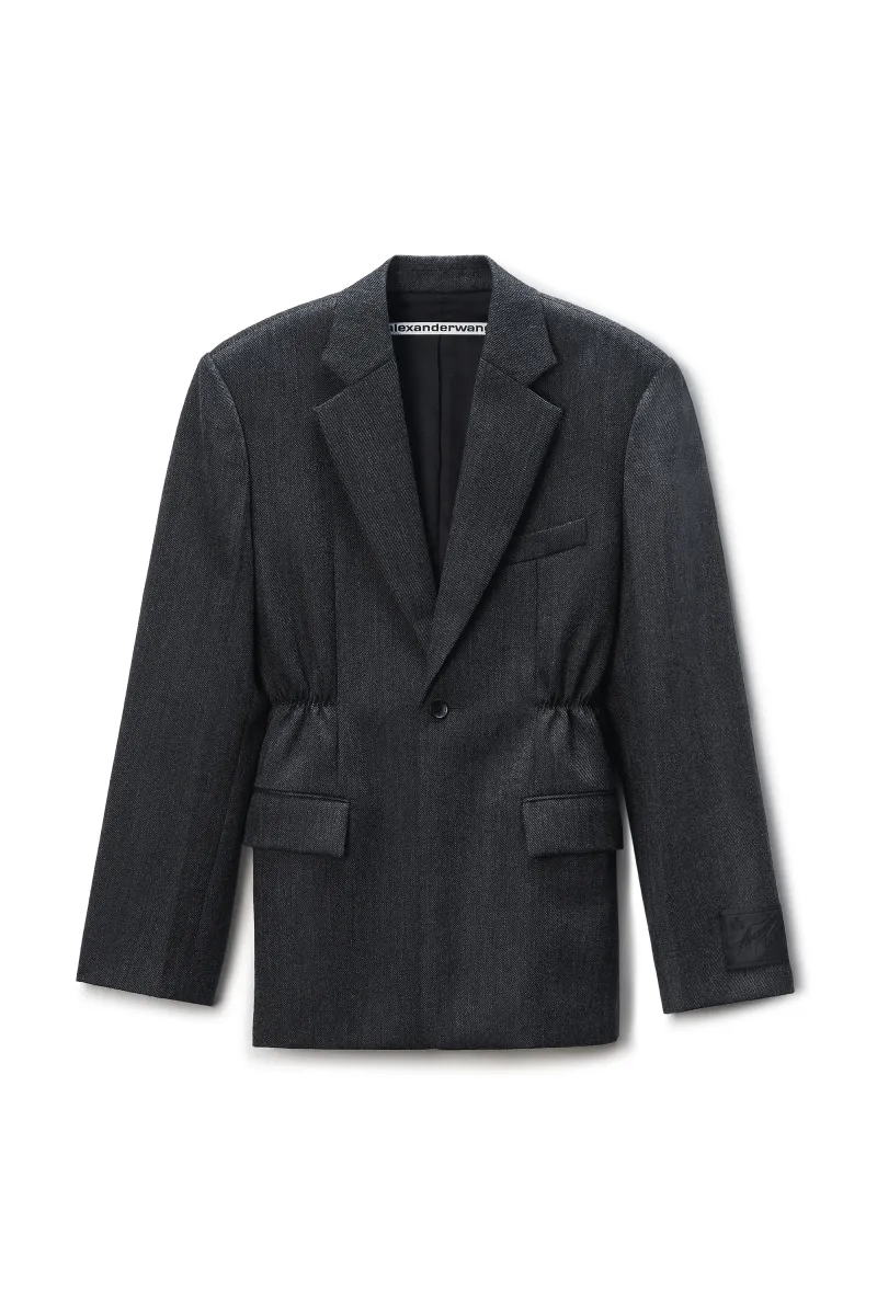 Oversized Blazer in Wool Twill