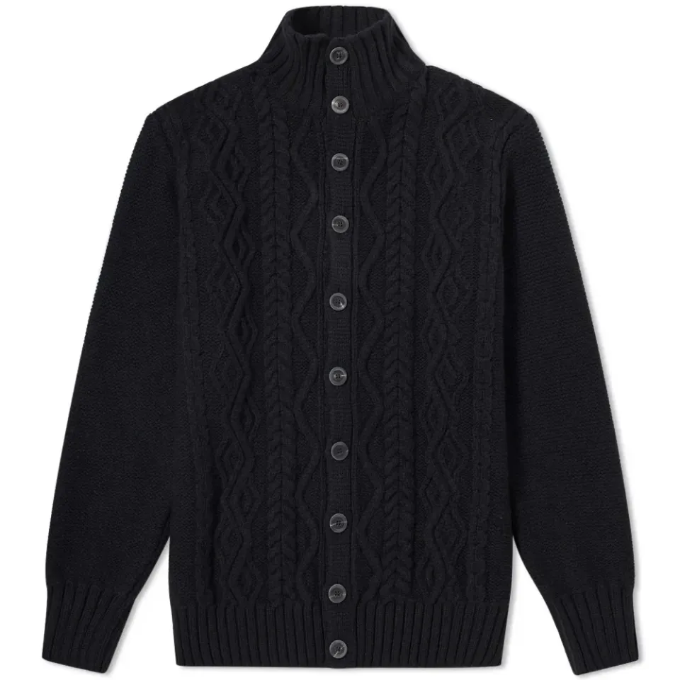 Inis Meáin Button Front Aran Cardigan
