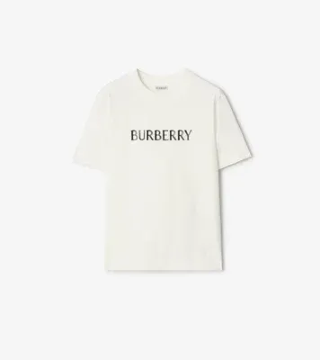 Logo Cotton T-shirt in Chalk white