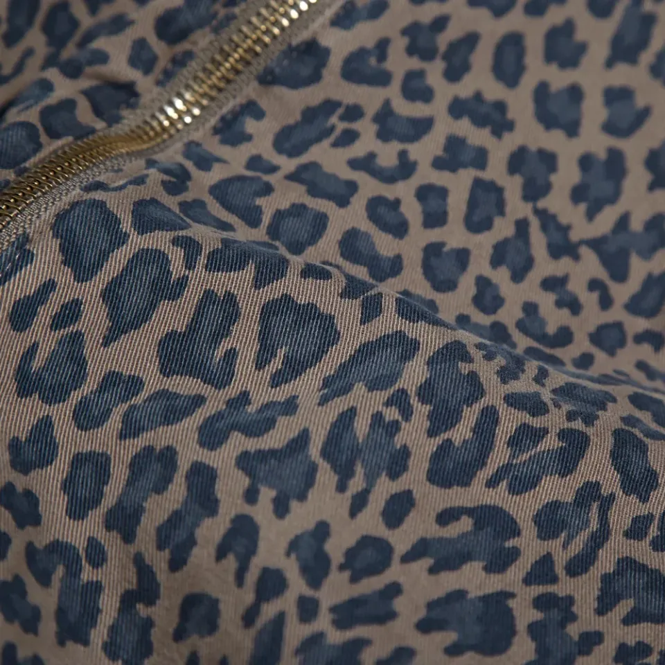 Leopard Print Twill Jacket
