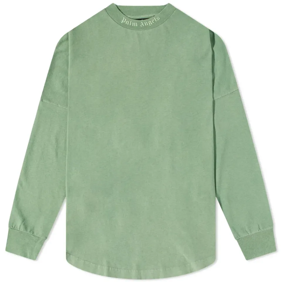 Long Sleeve Garment Dyed Logo T-Shirt