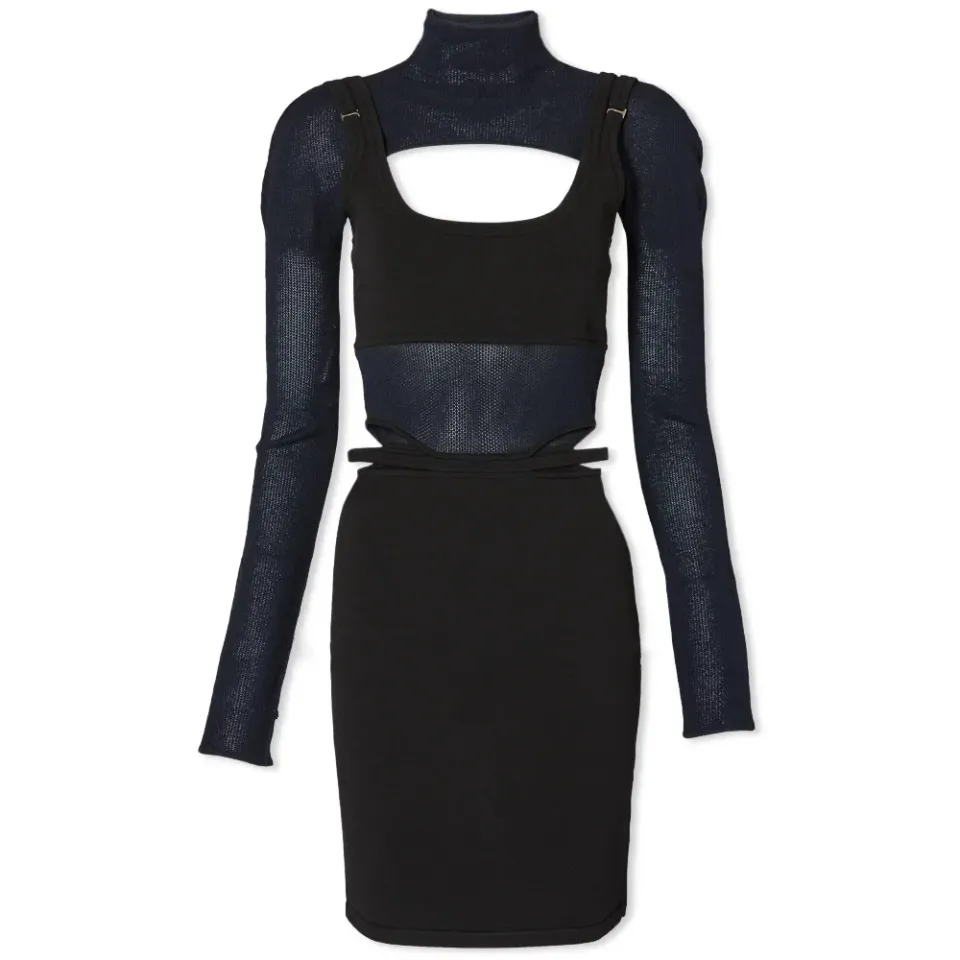 Hoisery Layer Bra Mini Dress