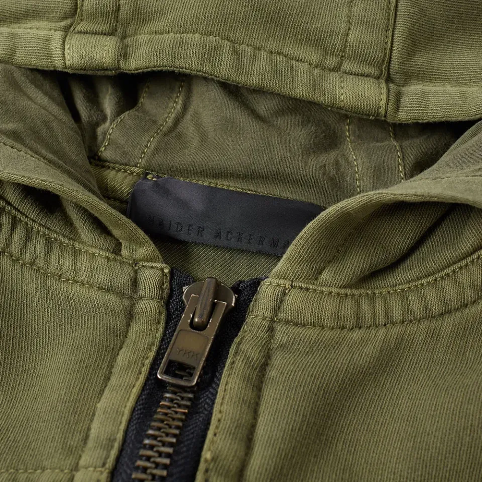 Raw Edge Zip Hoody