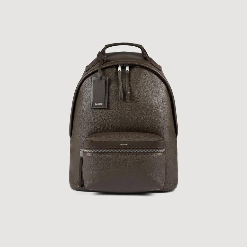 Coated canvas backpack