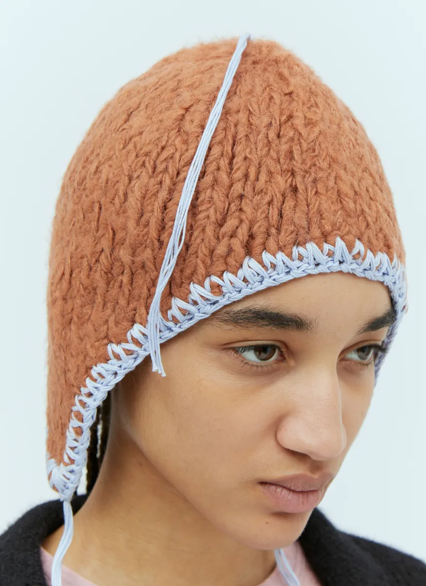 Self-Tie Knit Hat