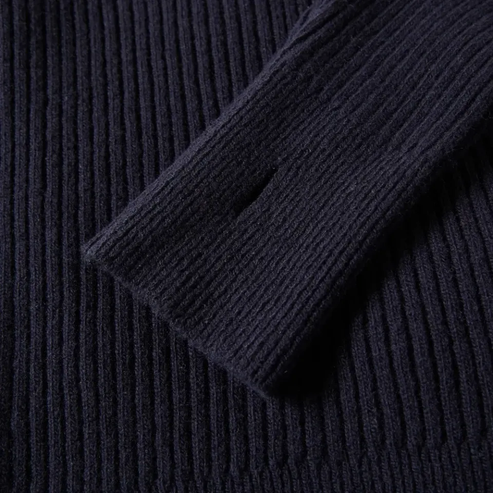 Rib Roll Neck Knit