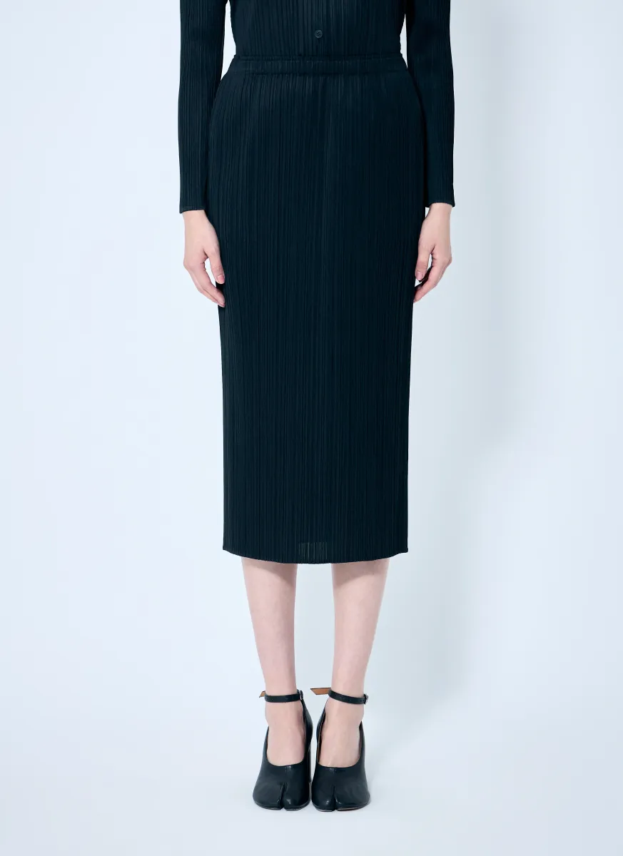 Pleated Pencil Skirt