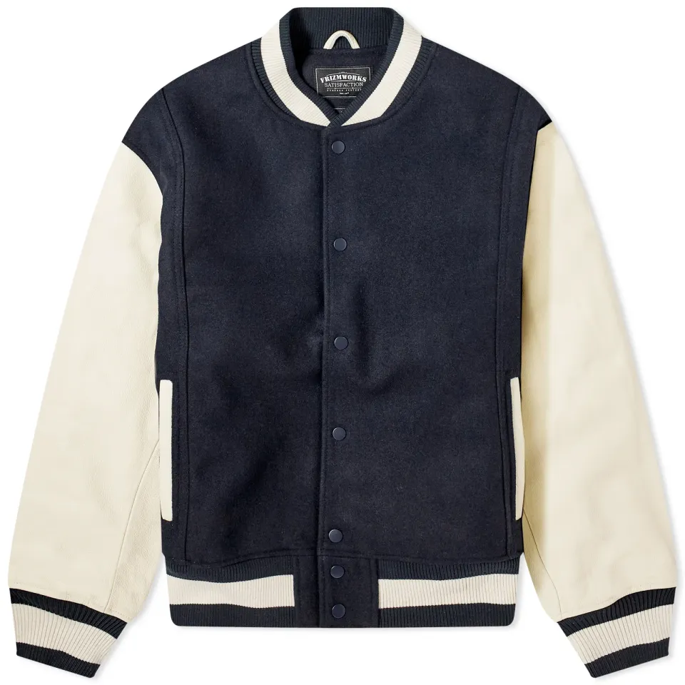 Cowhide Leather Varsity Jacket