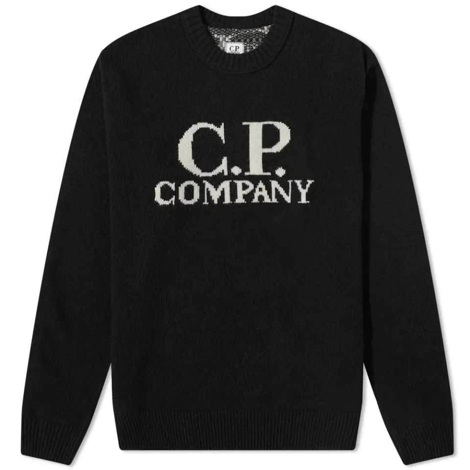 CP Company Logo Intarsia Crew Knit