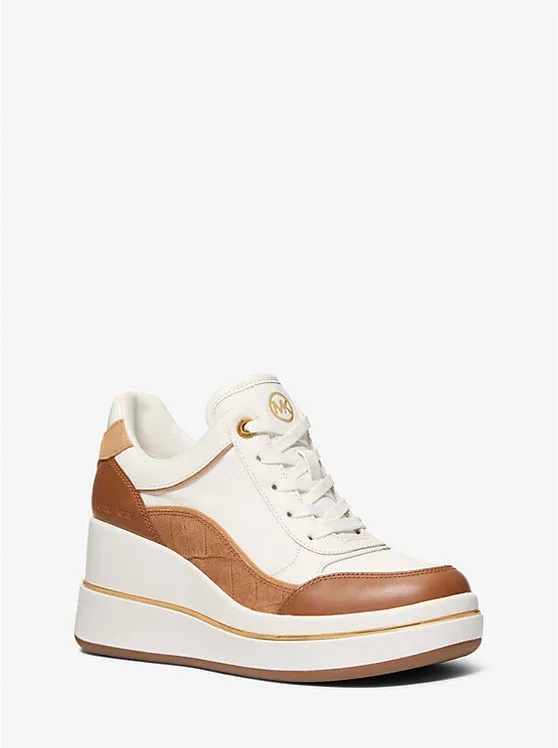 Emmy Leather Wedge Trainer