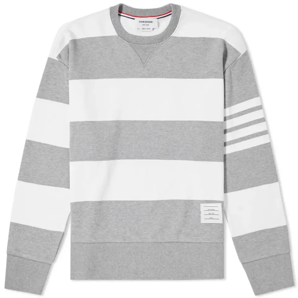 Engineered Rugby Stripe Crew Sweat