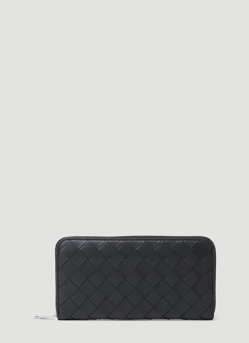 Intrecciato Zip Around Wallet