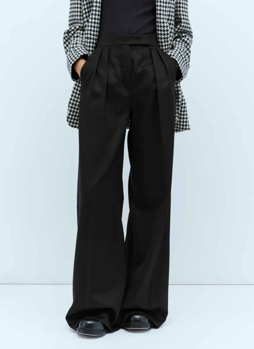 Wide Leg Wool Pants
