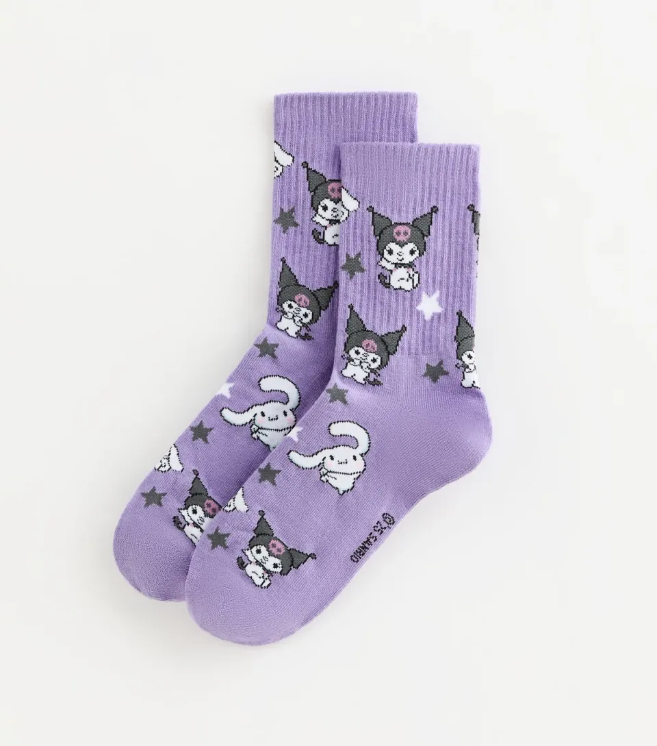 Purple Hello Kitty Snairo Socks