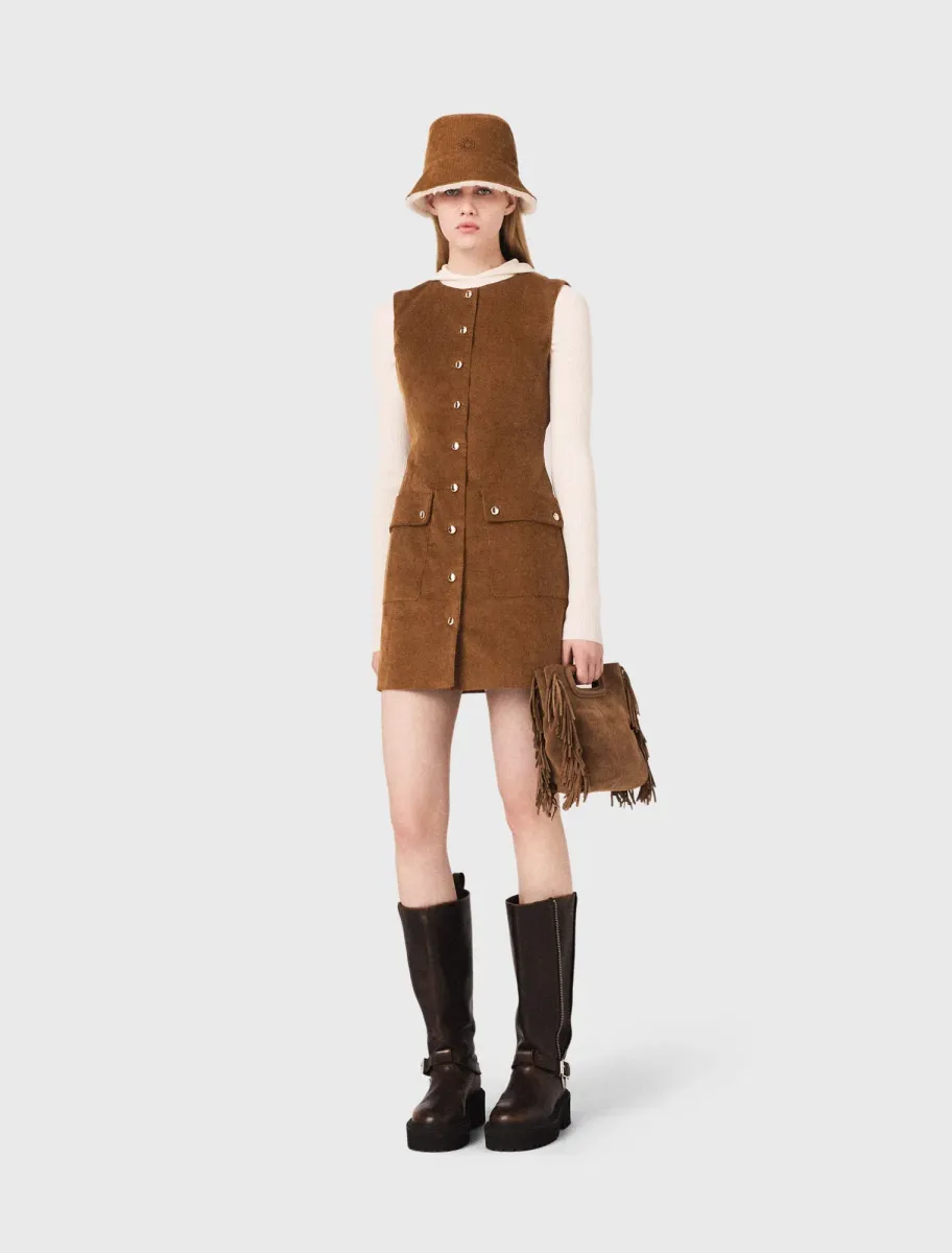Short corduroy dress