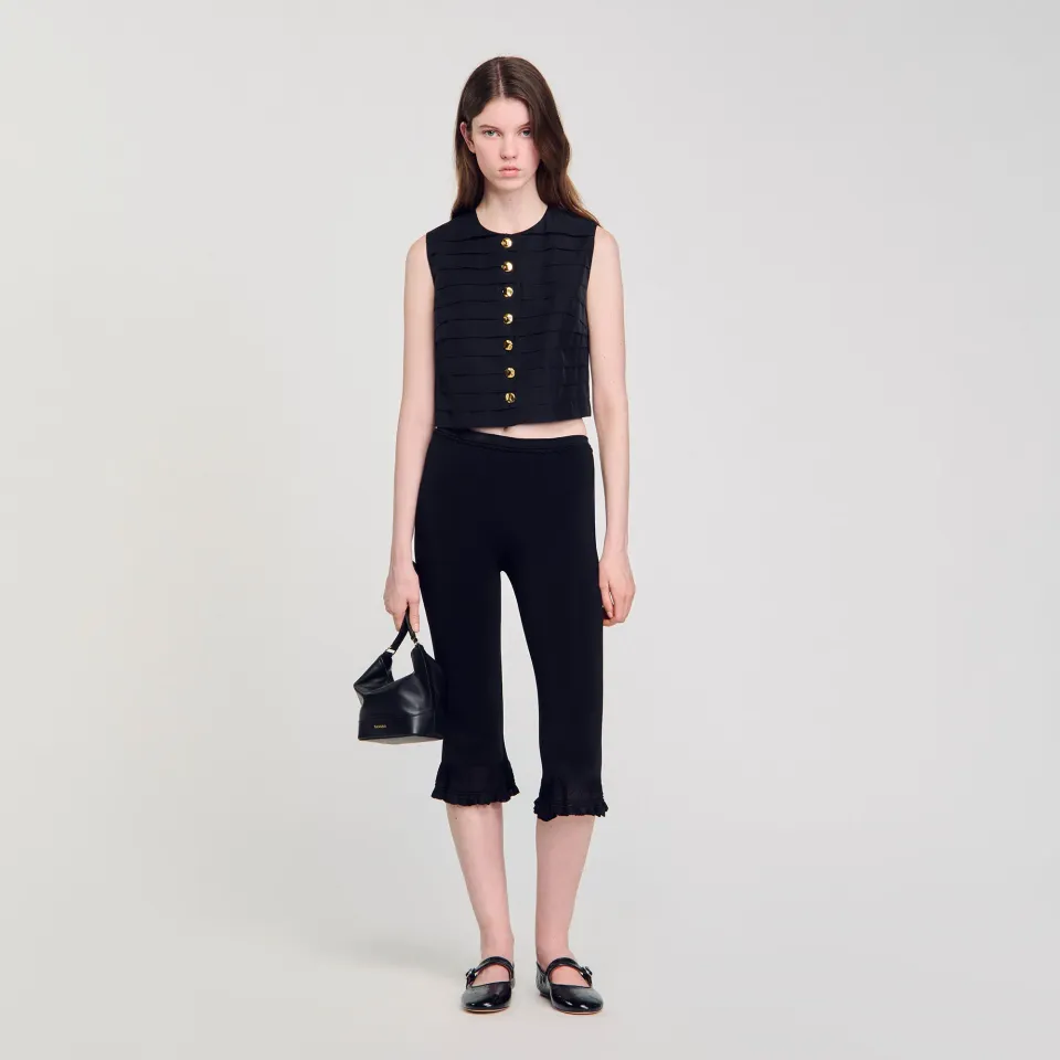 Pleated crop top