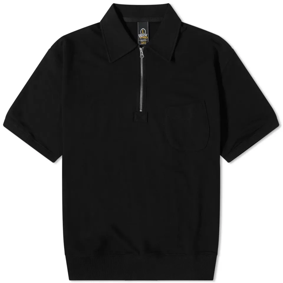 Half Zip Short Sleeve Sweater