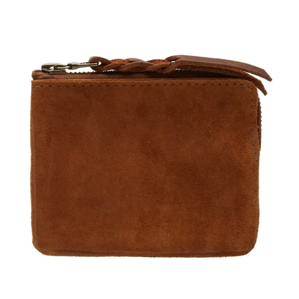 Suede Half Zip Wallet