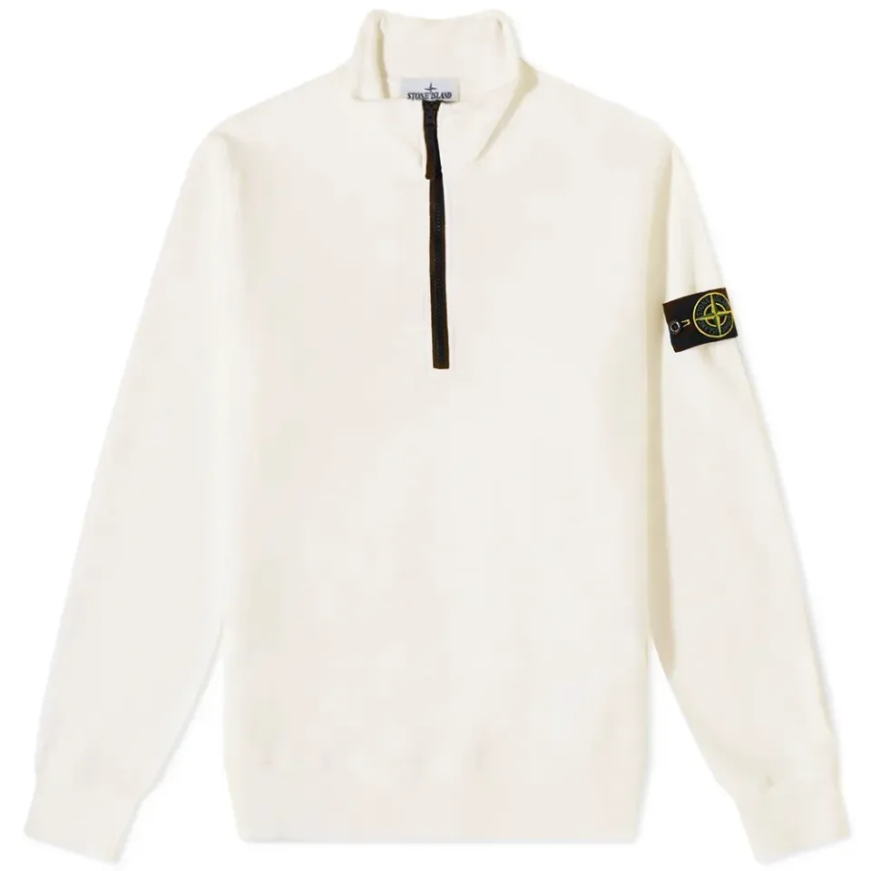 Brushed Cotton Fleece Half Zip Sweat