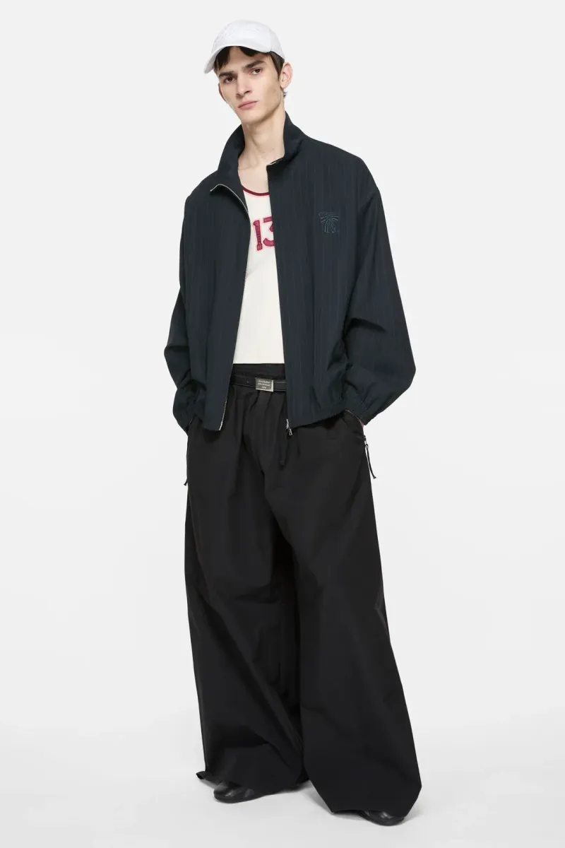 Pinstripe zip jacket