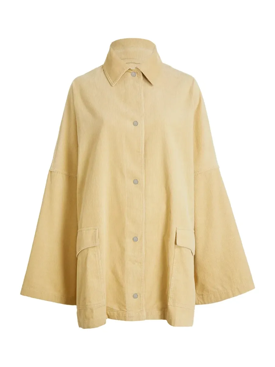Cord Overshirt Jacket Beige