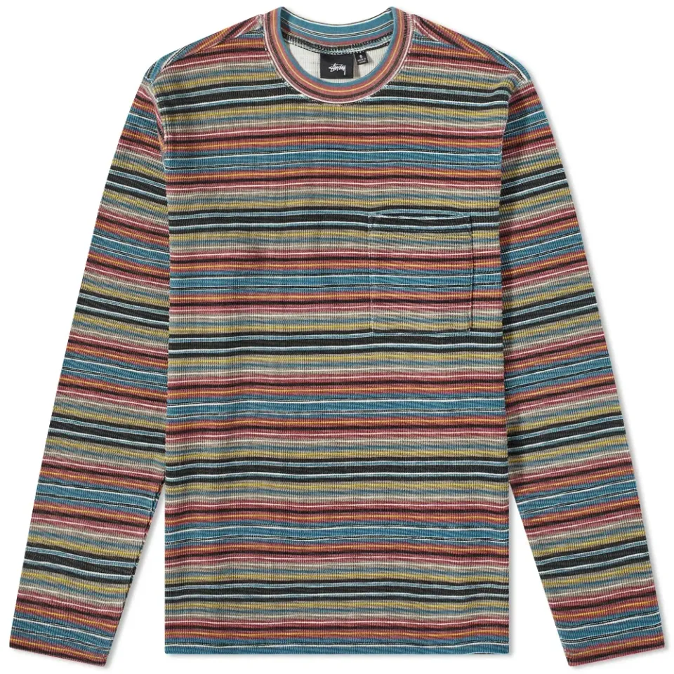 Printed Multi Stripe Crew