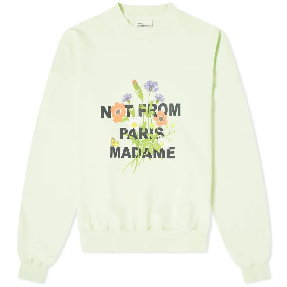 Flower Slogan Crew Sweat