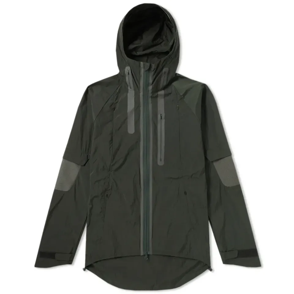 Nylon Rib Hooded Jacket